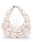 Crinkle Faux Leather Shoulder Bag