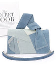 Mix Piecing Denim Crossbody Bag