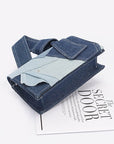 Mix Piecing Denim Crossbody Bag