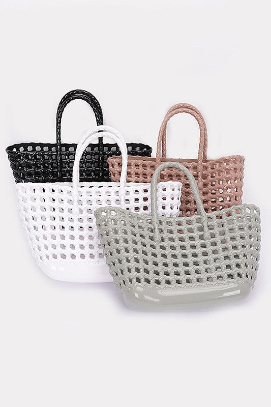 Open Weaved Small Jelly Tote