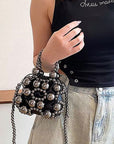 Metallic Beaded Petite Party Swing Bag