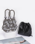 Metallic Beaded Petite Party Swing Bag