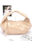 Patent Finish Faux Leather Top Handle Swing Bag