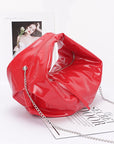 Patent Finish Faux Leather Top Handle Swing Bag