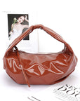 Patent Finish Faux Leather Top Handle Swing Bag