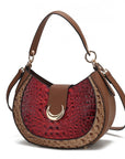 MKF Jain Croc-Embossed Shoulder Bag