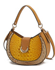 MKF Jain Croc-Embossed Shoulder Bag