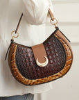 MKF Jain Croc-Embossed Shoulder Bag