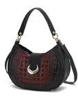 MKF Jain Croc-Embossed Shoulder Bag