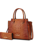 MKF Collection Viridiana Croc-Embossed Tote Bag