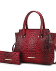 MKF Collection Viridiana Croc-Embossed Tote Bag