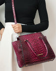 MKF Collection Viridiana Croc-Embossed Tote Bag