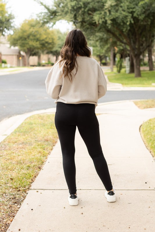 Julia Rose |Black FULL LENGTH Leggings with POCKETS