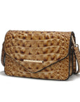 MKF Vanta Solid Croc-Embossed Saddle Bag by Mia K