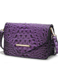 MKF Vanta Solid Croc-Embossed Saddle Bag by Mia K