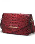 MKF Vanta Solid Croc-Embossed Saddle Bag by Mia K