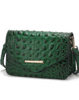 MKF Vanta Solid Croc-Embossed Saddle Bag by Mia K