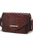 MKF Vanta Solid Croc-Embossed Saddle Bag by Mia K