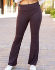 Julia Rose The Rhea Brown Bootcut Leggings