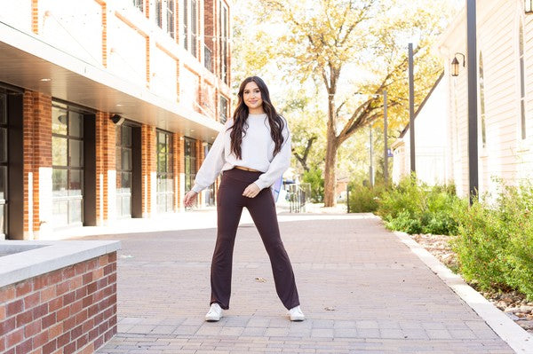 Julia Rose The Rhea Brown Bootcut Leggings