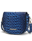 MKF Amalia Solid Croc-Embossed Crossbody Bag