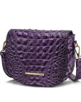 MKF Amalia Solid Croc-Embossed Crossbody Bag