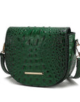 MKF Amalia Solid Croc-Embossed Crossbody Bag