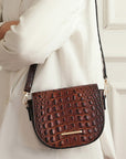 MKF Amalia Solid Croc-Embossed Crossbody Bag