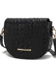 MKF Amalia Solid Croc-Embossed Crossbody Bag