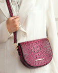 MKF Amalia Solid Croc-Embossed Crossbody Bag