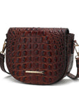 MKF Amalia Solid Croc-Embossed Crossbody Bag