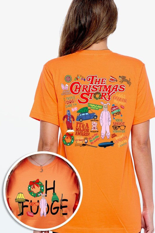 Christmas Movie Story Front &amp; Back Graphic Tee