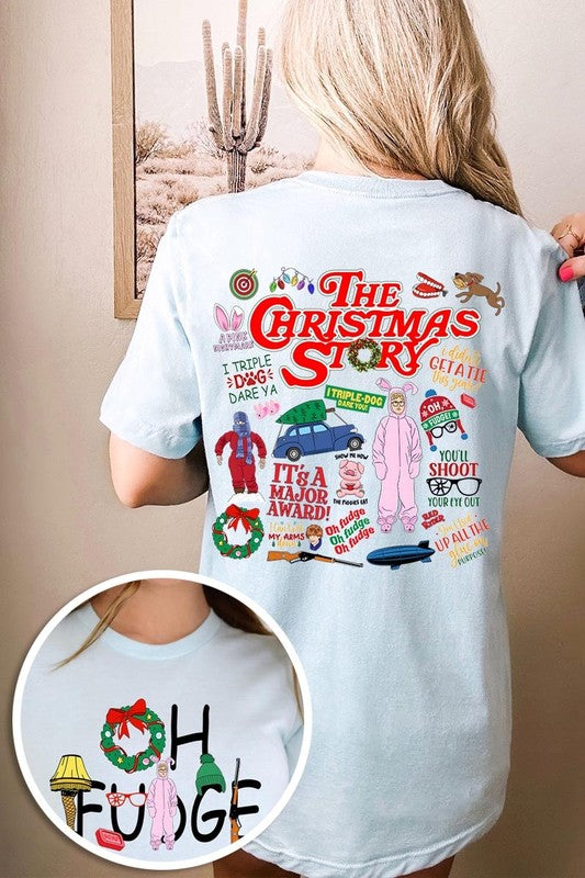 Christmas Movie Story Front &amp; Back Graphic Tee