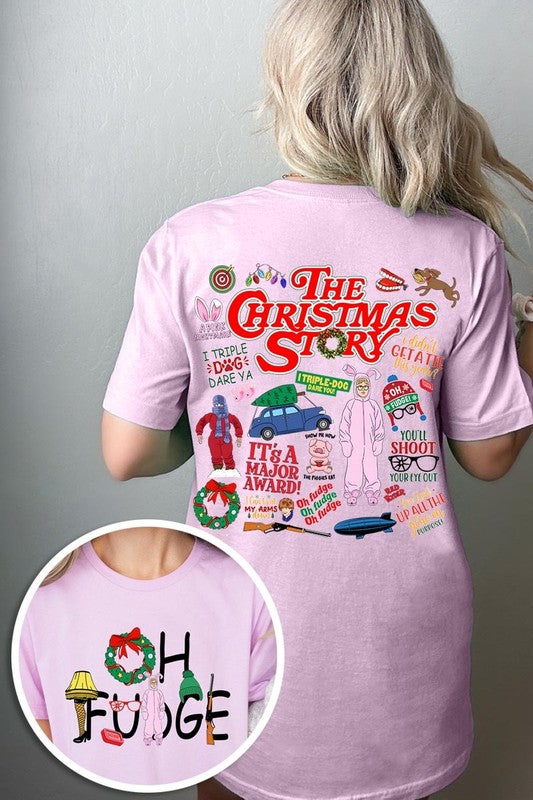 Christmas Movie Story Front &amp; Back Graphic Tee