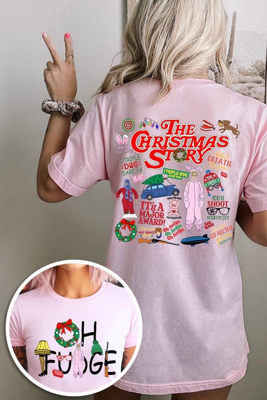 Christmas Movie Story Front &amp; Back Graphic Tee