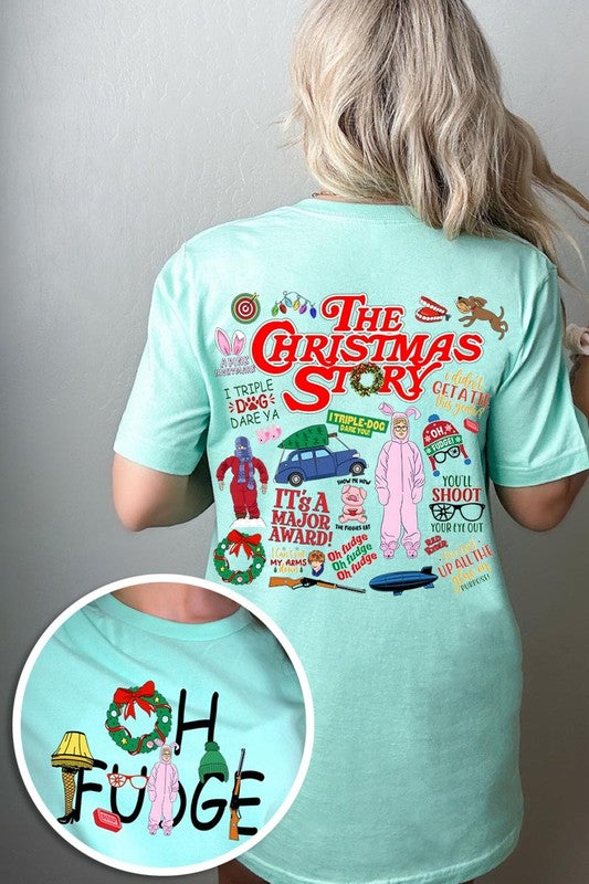 Christmas Movie Story Front &amp; Back Graphic Tee