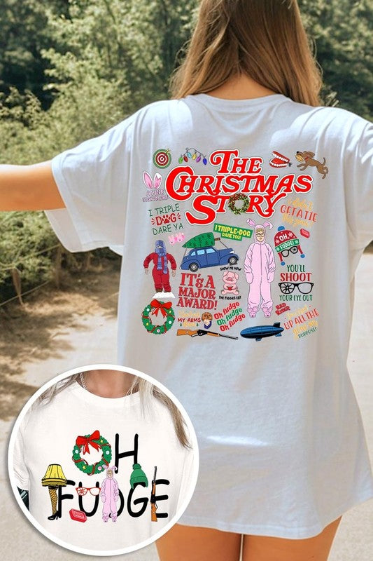 Christmas Movie Story Front &amp; Back Graphic Tee