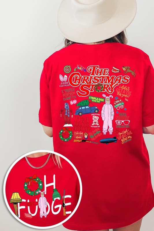 Christmas Movie Story Front &amp; Back Graphic Tee