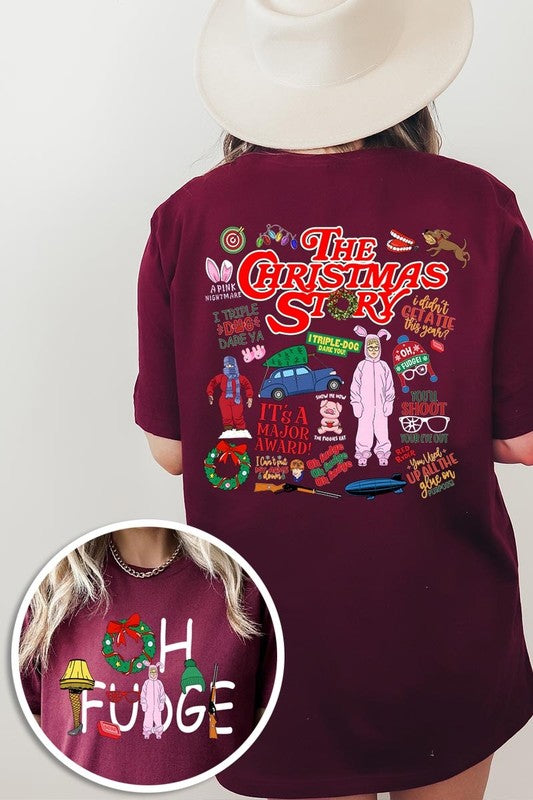 Christmas Movie Story Front &amp; Back Graphic Tee