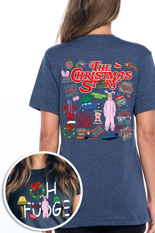 Christmas Movie Story Front &amp; Back Graphic Tee