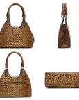 MKF Ava Faux Crocodile-Embossed Tote Bag by Mia K