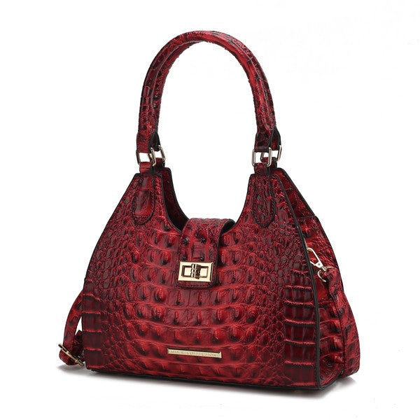 MKF Ava Faux Crocodile-Embossed Tote Bag by Mia K