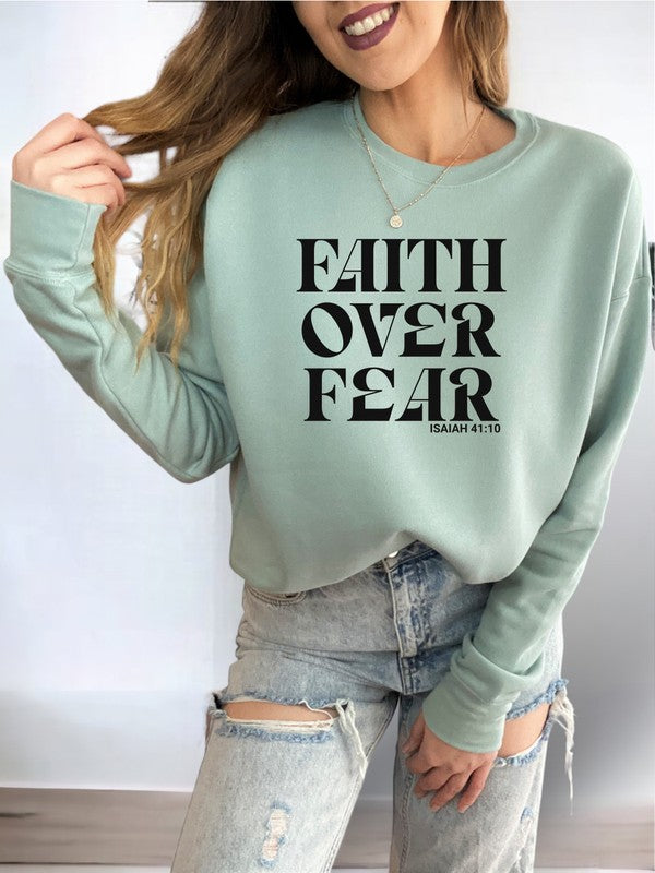 PLUS Faith Over Fear Graphic Sweatshirt