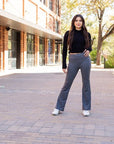 Julia Rose - The Cassie Charcoal Bootcut Leggings