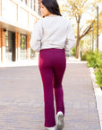 Julia Rose - The Maeve Maroon Bootcut Leggings