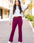 Julia Rose - The Maeve Maroon Bootcut Leggings