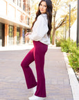 Julia Rose - The Maeve Maroon Bootcut Leggings