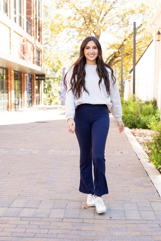 Julia Rose The Mila Navy Bootcut Leggings