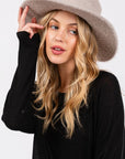 Fuzzy Winter Fedora Hat