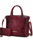 MKF Liora Croc Embossed Tote and Set by Mia K